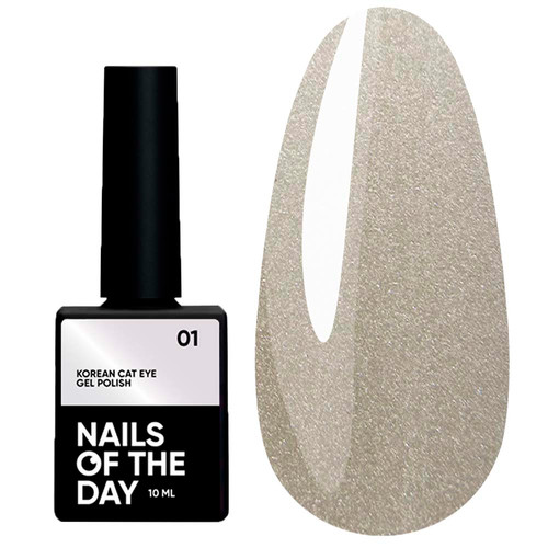 Lakier hybrydowy NAILSOFTHEDAY Korean cat eye 01, 10 ml - Фото №1