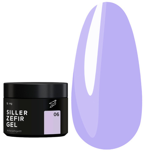 Żel do przedłużania SILLER Zefir nr 06 (słoiczek) fioletowy 15 ml (NF-00019233) - Фото №1