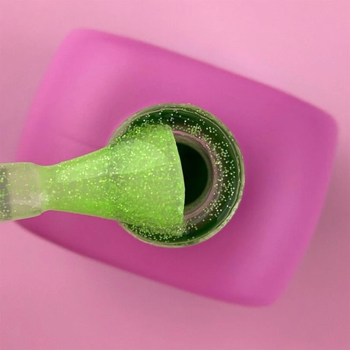 Топ для ногтей LUNA Matte Sand Green Non Wipe без липкого слоя с эффектом песчаной текстуры светло-зеленый 13 мл (300-3429) - Фото №2