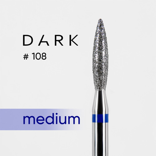 Frez do paznokci diamentowy Dark № 108 niebieski płomień 023 - Фото №2