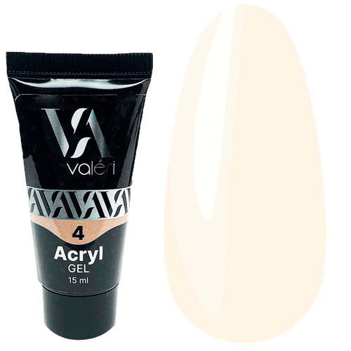 Акрил гель VALERI №04 нюдово-персиковый 15 мл (VAG15-04) - Фото №1