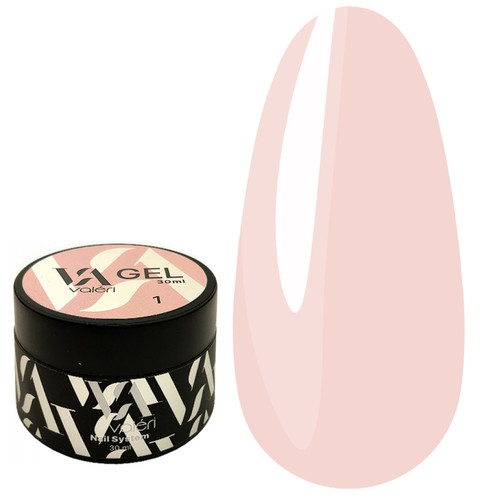 Żel budujący VALERI Builder Gel № 01 Nude 30 ml (VBG-30-001) - Фото №1