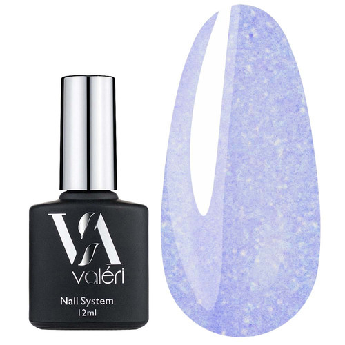 VALERI French Base № 22 cornflower with silver microglitter 12 ml (VFB12-22) - Фото №1
