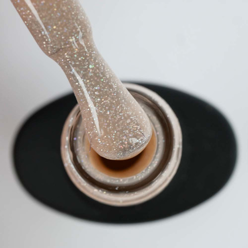 VALERI French Base № 20 soft peach with silver microglitter 6 ml (VFB6-20) - Фото №2