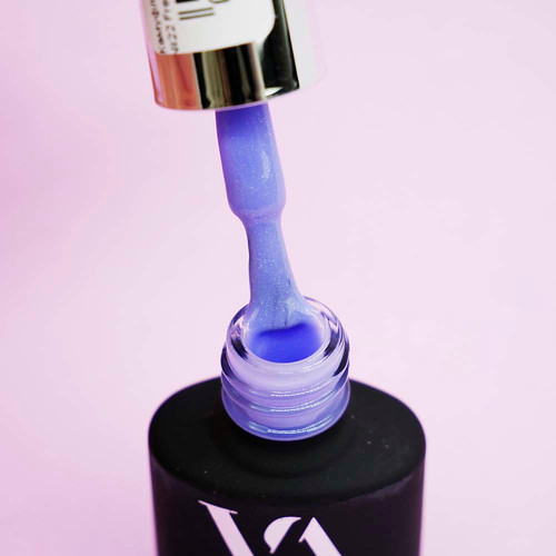 VALERI French Base № 22 cornflower with silver microglitter 6 ml (VFB6-22) - Фото №2