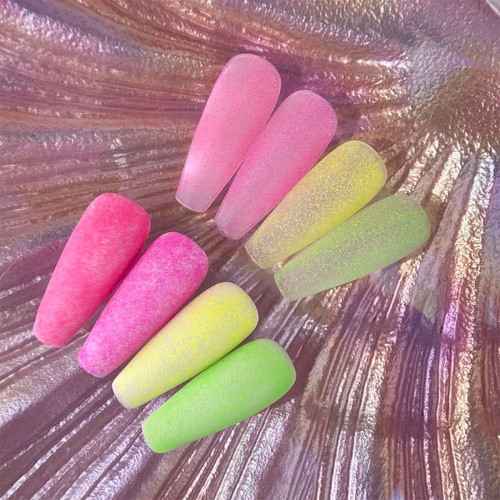 Топ для ногтей LUNA Matte Sand Peach Pink Non Wipe без липкого слоя с эффектом песчаной текстуры розовый персик 13 мл (300-3430) - Фото №4