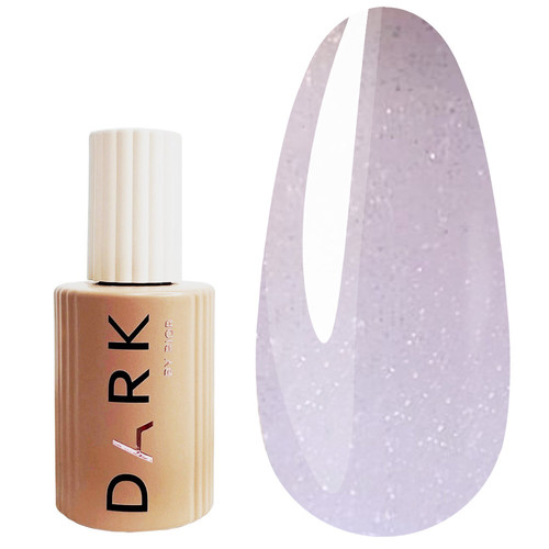 DARK PRO base Shine 10 milky pink with multi-colored glitter 15 ml - Фото №1