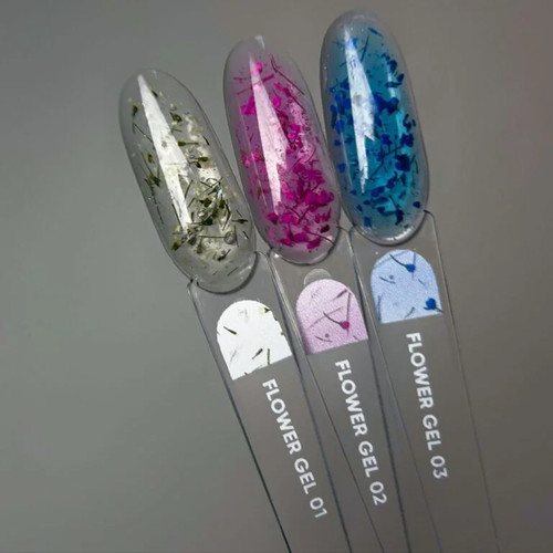 Żel budujący NAILSOFTHEDAY Build gel Flower 03 niebieski 15 ml - Фото №4