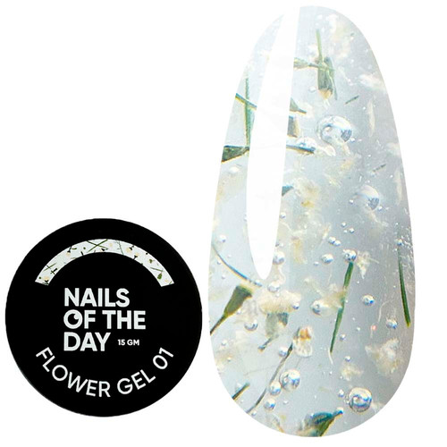 Żel budujący NAILSOFTHEDAY Build gel Flower 01 przezroczysty 15 ml - Фото №1
