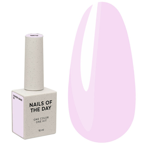 Baza hybrydowa NAILSOFTHEDAY Cover NEW Formula № 01 delikatny różowy 10 ml - Фото №1