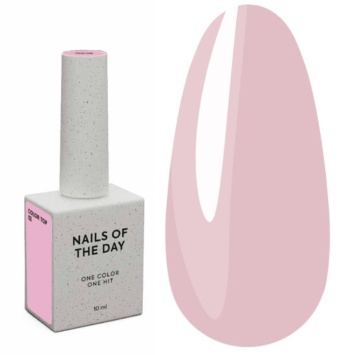 Top hybrydowy NAILSOFTHEDAY Color top 02 różowy nago 10 ml - Фото №1