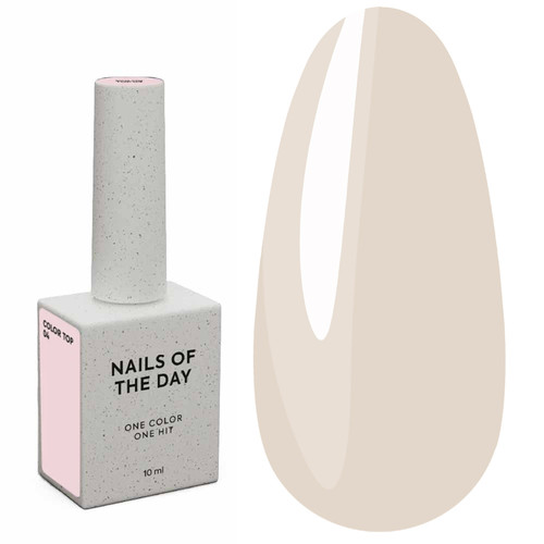 Top hybrydowy NAILSOFTHEDAY Color top 04 jasny beż 10 ml - Фото №1