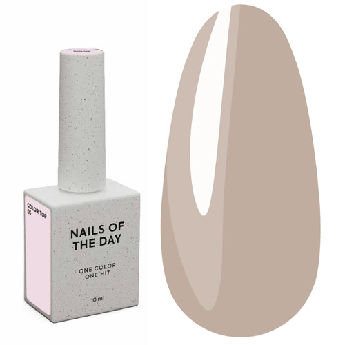 Top hybrydowy NAILSOFTHEDAY Color top 05 brązowy nago 10 ml - Фото №1