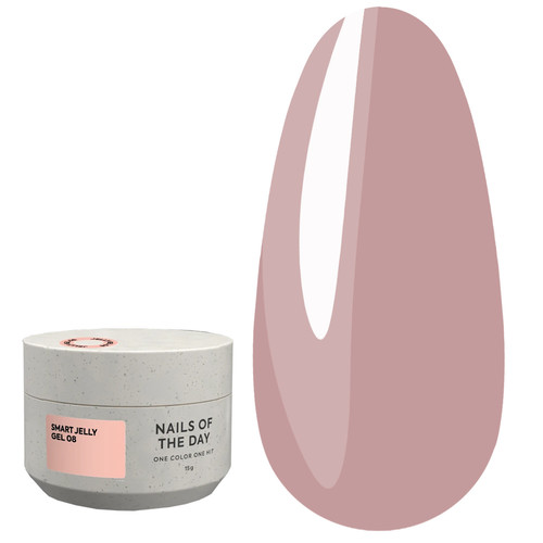 Żel przedłużający NAILSOFTHEDAY Smart Jelly gel 08, 15 ml - Фото №1