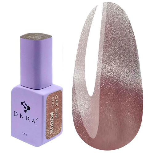 Lakier hybrydowy DNKa Cat Eye 0008 delikatny beż 12 ml (FTCGP0008) - Фото №1