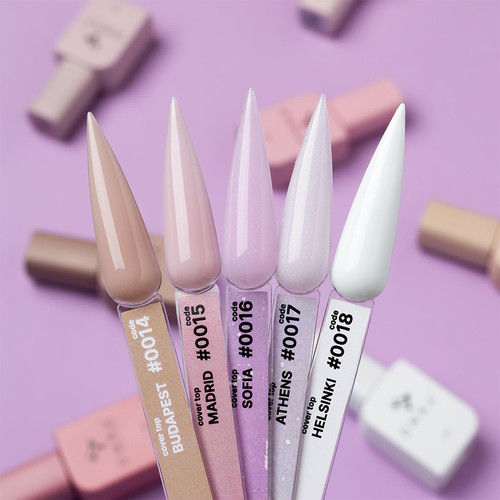 Top DNKa COVER #0017 Athens without sticky layer milky pink with shimmer 12 ml (CTD0017) - Фото №2