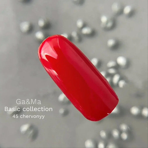 Гель-лак GA&MA Basic collection №045 красный 10 мл (7700263) - Фото №2