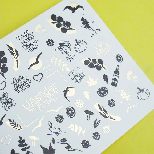 Naklejki na paznokcie UAslider jesień № CF 273 - Фото №2