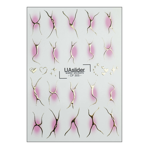 Naklejki na paznokcie UAslider marmur № CF 305 - Фото №1