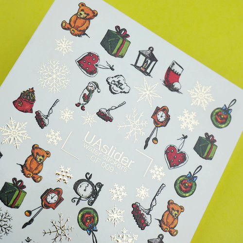 Naklejki na paznokcie UAslider zima № CF 009 - Фото №2