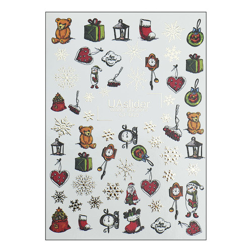 Naklejki na paznokcie UAslider zima № CF 009 - Фото №1