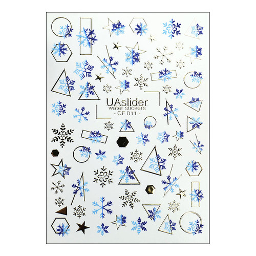 Naklejki na paznokcie UAslider zima № CF 011 - Фото №1