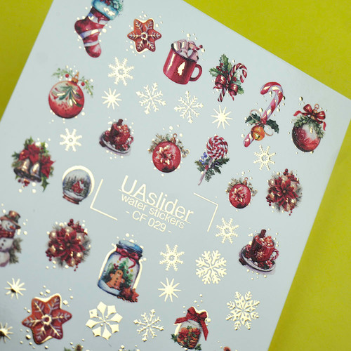 Naklejki na paznokcie UAslider zima № CF 029 - Фото №2