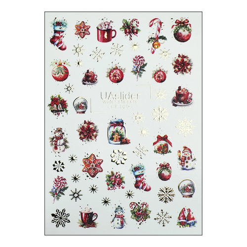 Naklejki na paznokcie UAslider zima № CF 029 - Фото №1