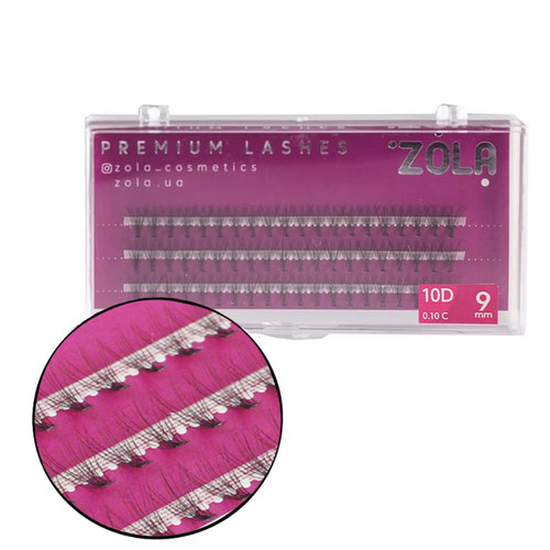Rzęsy ZOLA 10 D wiązka 9 mm - Фото №1