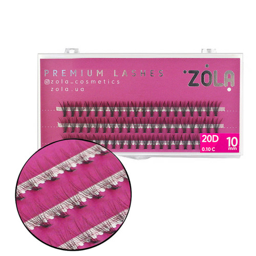 Rzęsy ZOLA 20 D wiązka 10 mm - Фото №1