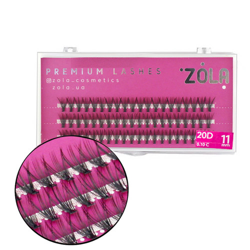Rzęsy ZOLA 20 D wiązka 11 mm - Фото №1