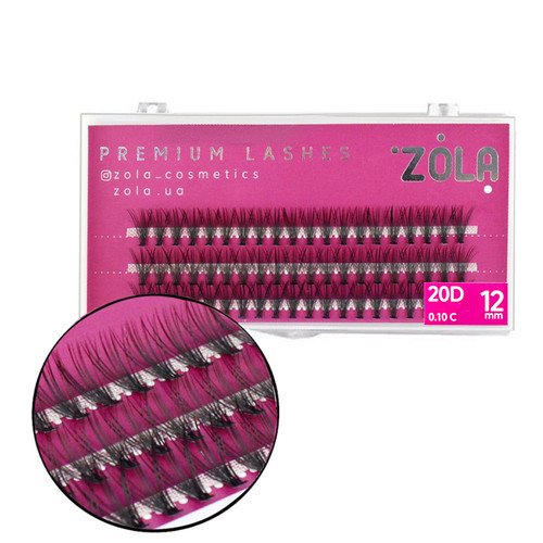 Rzęsy ZOLA 20 D wiązka 12 mm - Фото №1