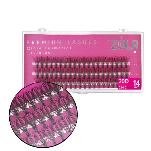 Rzęsy ZOLA 20 D wiązka 14 mm - Фото №1