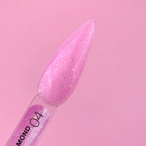 Gel LUNA Diamond Gel №4 pink with glitter 15 ml (323-2357-0463) - Фото №3