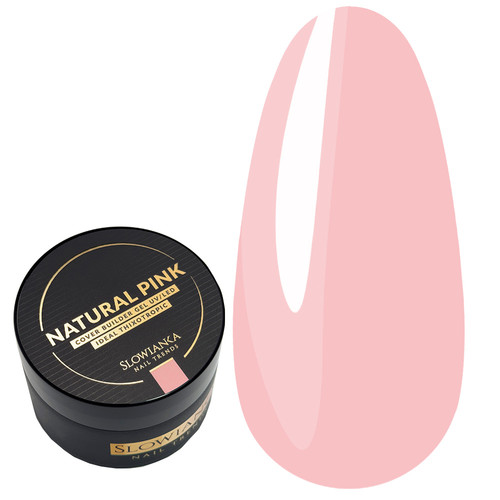 Żel budujący Slowianka Builder Gel NATURAL PINK COVER - ideal tixotropic 15 g - Фото №1