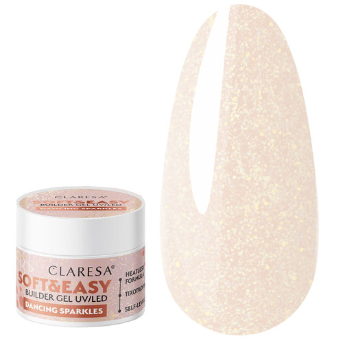 ŻEL BUDUJĄCY CLARESA SOFT&EASY DANCING SPARKLES 12 g - Фото №1