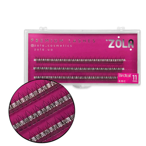 Rzęsy ZOLA wiązka Birdtail 11 mm - Фото №1