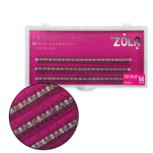 Rzęsy ZOLA wiązka Birdtail 14 mm - Фото №1