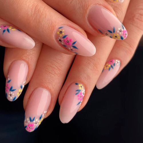 Autumn Manicure 2024 (Nude With Watercolor)