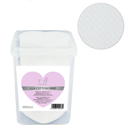 Waciki bezpyłowe TUFI PROFI PREMIUM Lux Cotton Fibre serduszka biały 200 szt. (0313022) - Фото №1