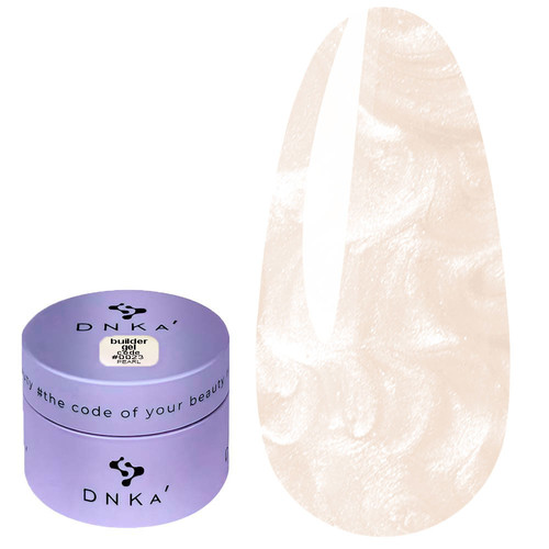 Żel do paznokci DNKa Builder Gel #0023 Pearl jasny beż z masą perłową 30 ml (BGD0023) - Фото №1