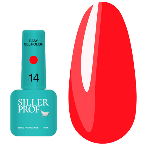Гель-лак Siller EASY №014 One-ster gel polish однофазный красный 8 мл (НФ-00020724) - Фото №1