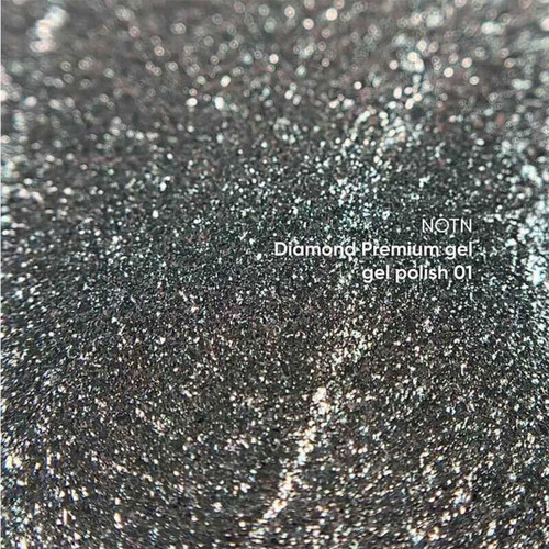 Lakier hybrydowy NAILSOFTHENIGHT Diamond Premium gel 01 srebrny 5 ml - Фото №2