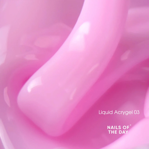 Płynny akrylożel NAILSOFTHEDAY Liquid acrygel 03 delikatno-różowy 15 ml - Фото №2