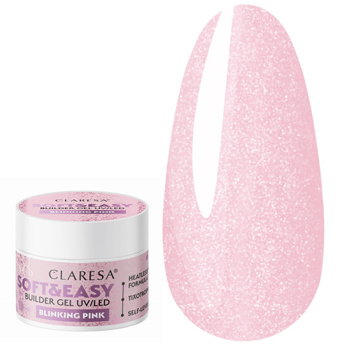 ŻEL BUDUJĄCY CLARESA SOFT&EASY BLINKING PINK 12 g - Фото №1