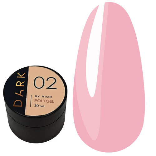 Akrylożel do paznokci DARK PolyGel 02 różowy 30 ml (w słoiczku) - Фото №1