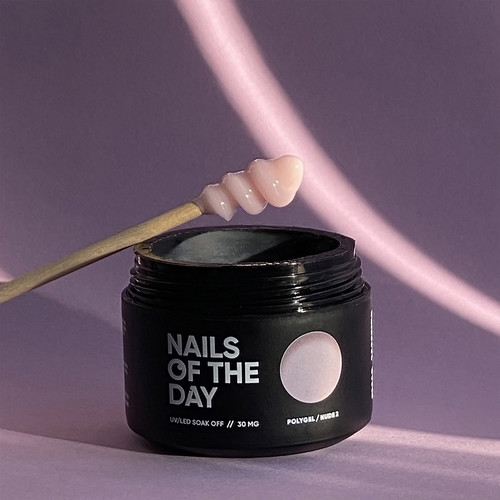 Akrylożel NAILSOFTHEDAY Polygel nude 02 bezowy 30 g - Фото №4