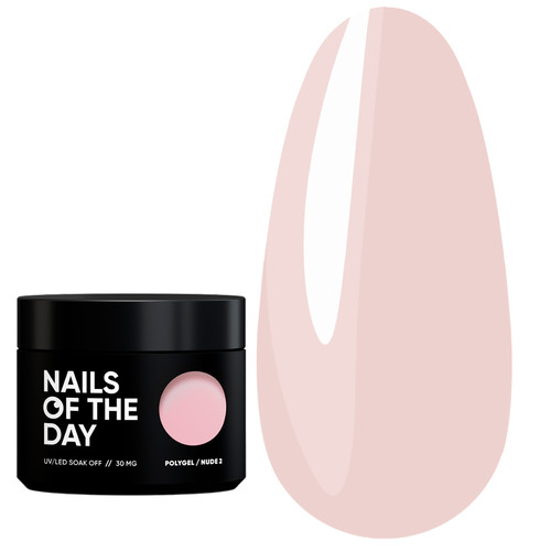 Akrylożel NAILSOFTHEDAY Polygel nude 02 bezowy 30 g - Фото №1