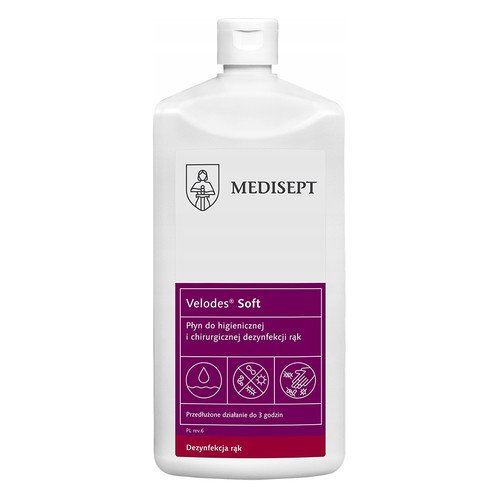 Płyn do dezynfekcji rąk Medisept VELODES SOFT 1 l
