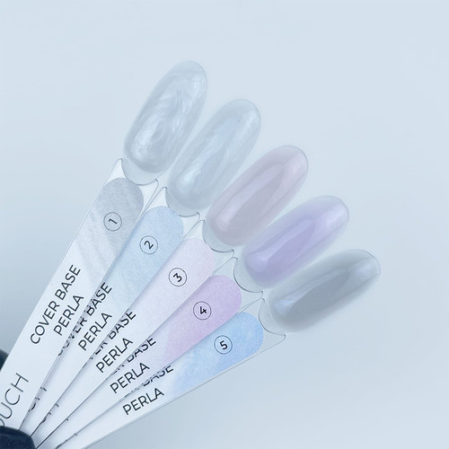 База для ногтей Touch Cover Base Perla 01 серый перламутровый 13 мл - Фото №3
